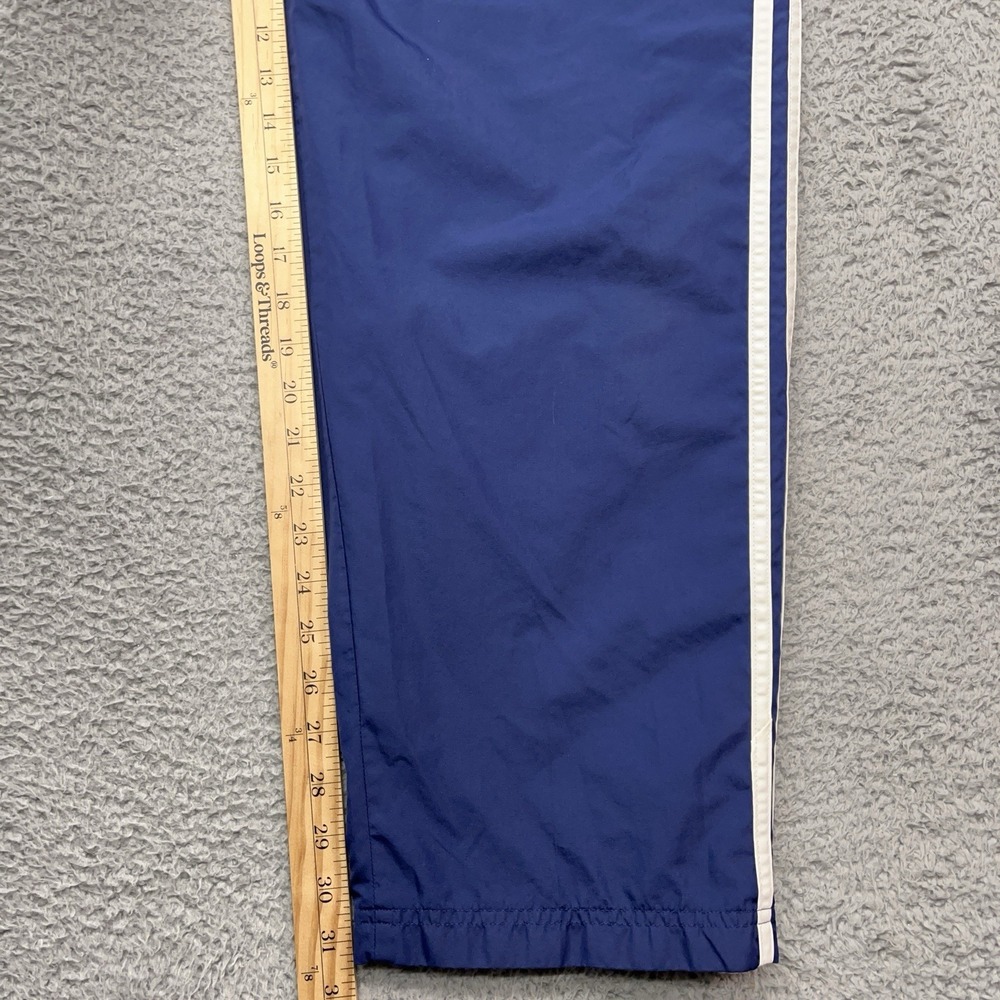Adidas Track Pants Mens XL Vintage Y2K Baggy Streetwear Mesh Lined Blue Zip Legs - Picture 4 of 12